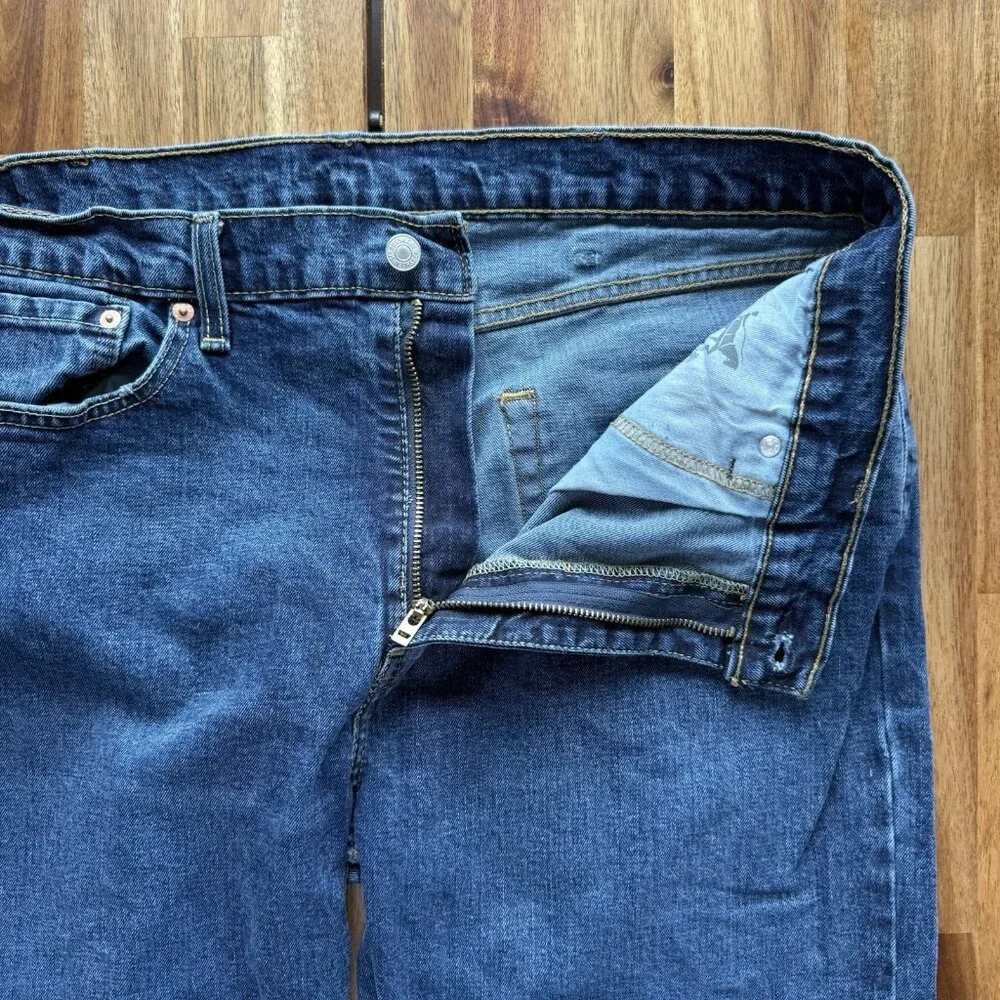Levi's 527 Mid Rise Bootcut Jeans‎ Size 38x32 Blue Stretch Denim Western Cowboy